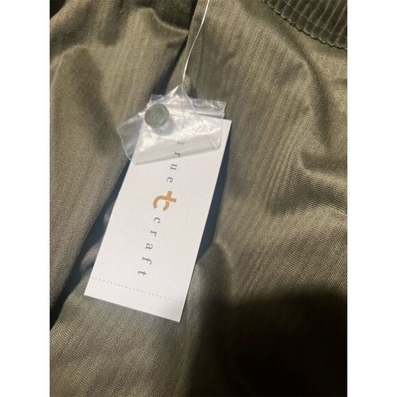 True Craft Women's XL Olive Green Corduroy Button Down Shirt Jacket - Picture 5 of 6